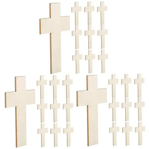 Produktbild: ABOOFAN 3 Sätze Primärfarben-Kreuz- -malerei-DIY-Material Kreuze Zum Basteln Schablonen Zum Basteln Wiederverwendbar DIY Malerei Holz 10 Stück * 3