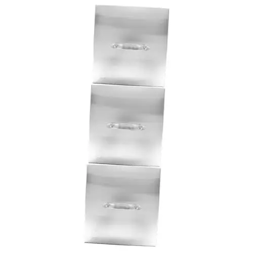 Produktbild: ABOOFAN 3 Stück Rolle Deckel Der Reisbrötchenmaschine Dampfgarer Deckel Dampfdeckel Zum Kochen Deckel des Dampfgarers Für Gedämpfte Fadennudeln Rechteckiger Deckel Rostfreier Stahl Silver
