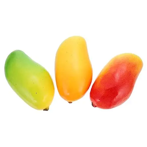 Produktbild: ABOOFAN 3 Mango-Modelle Hochwertige Künstliche Obstornamente Perfekt Für Partys Hochzeiten Und Fotoshootings