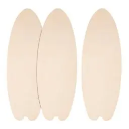 Produktbild: ABOOFAN 3 Stück Surfbrett-Holz-Diy-Bastelausschnitte Unlackierte Surfbrett-Förmige Ornamente Aus Holz Geschenkanhänger Für Diy-Hochzeit Sommer Strand Hawaii Luau Party-Dekoration