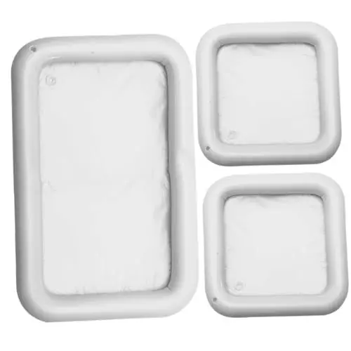 Produktbild: ABOOFAN 3st Aufblasbarer Eisbar-swimmingpool Bier Kühler Getränkehalter Bartheke Aufblasbare -servierstangen Aufblasbarer Kühler Für Getränke Poolparty-versorgung Tablett Pvc-folie Weiß