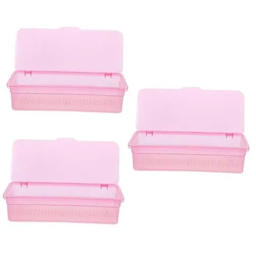 Produktbild: ABOOFAN 3st Besteck Aufbewahrungsbox Besteckschublade Besteck-trockengestell Essstäbchenhalter Abtropfgestell Für Essstäbchen Aus Kunststoff Schrank Ablagefach Rosa Pp Wiederverwendbar