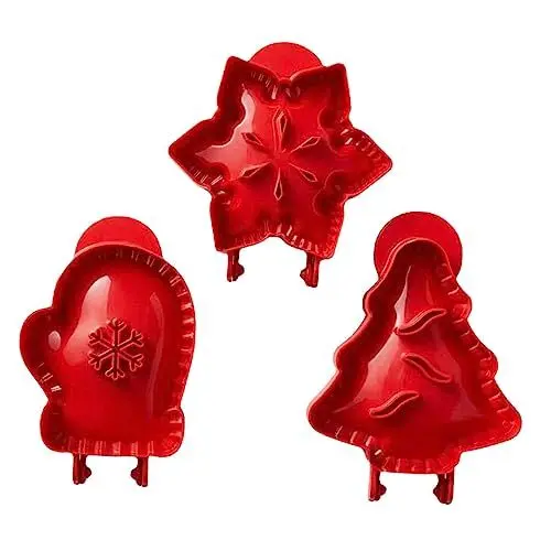 Produktbild: ABOOFAN 3st Kuchenform Weihnachtsteigformen Weihnachts-minikuchenbackautomat Backen Weihnachts-potluck Kuchenkruste Weihnachtsbaum-fondantformen Weihnachten Nachtisch 3d Plastik Süssigkeit
