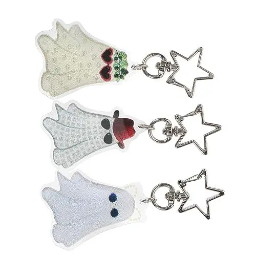 Produktbild: ABOOFAN 3st Schlüsselbund Schlüsselanhänger Schlüsselringe Süße Accessoires Halloween-partygeschenke Schlüssel Hängende Verzierung Schlüssel Hängende Dekoration Rucksack Metall Taschen