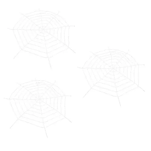 Produktbild: ABOOFAN 3st Spinnennetz Gruselige Halloween-Requisiten Halloween-spinnenweben Halloween Gefälschte Spinnen Halloween-Party Spinnweben Partydekoration Schwarzes Und Weißes Netz Foto Wolle