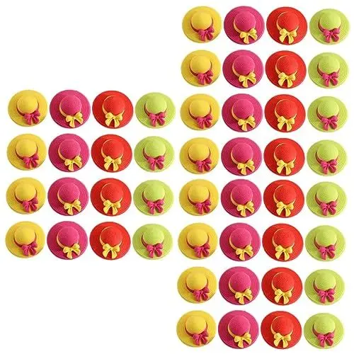 Produktbild: ABOOFAN 48 Stück Radiergummi Für Kinder Motorhaube Kinderspielzeug Mini-Hut Spielzeug Für Mini-Dekoration Kidcraft-Spielset Kinder-Mini-Spielzeug Büroreinigung Mini-Kinder