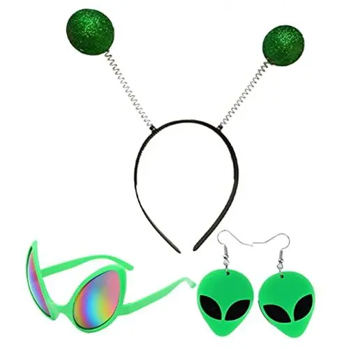 Produktbild: ABOOFAN 4 Sätze Alien-Stirnband partybrillen set party brillen sets Party-Brillenset Kreatives Partyzubehör Partyzubehör-Set Kleidung Gläser Armband schmücken Kopfbedeckung Plastik