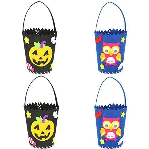 Produktbild: ABOOFAN 4sätze Halloween Stofftaschen Bastelmaterial Für Mädchen Süßigkeitentaschen Im Kürbis Und -design Für Halloween Und Kreative Aktivitäten