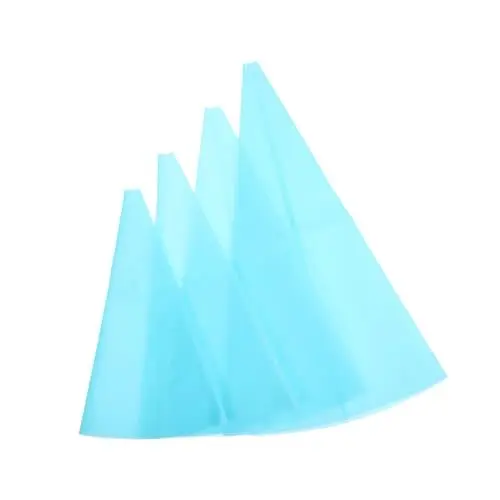 Produktbild: ABOOFAN 4 Stück Gebäckbeutel tortendekoration Tortenverzierung Spritzbeutel kleine Plätzchen-Glasurbeutel Tüten zum Dekorieren von Kuchen Wiederverwendbare Backbeutel Eva Sky-Blue