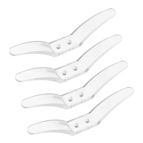 Produktbild: ABOOFAN 4 Stück Kordel-Sicherheitsklampen Seilzugwickler Blindteile motorisierte Jalousien Rollos Rollladenhalter transparente Stollen Hörner Seilclip Clip-Haken Vorhangseil Scrollrad pom