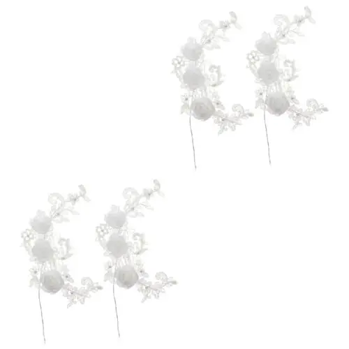 Produktbild: ABOOFAN 4 Stück Kuchen-Spitze-Einsatz Cupcakes Cupcake-Party-Picks Hochzeitsdekorationen Ornament Party-Cupcake-Topper Dekorationsartikel für Kuchen Pappbecher schmücken Bogen Plugin