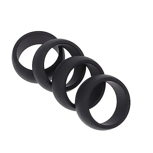Produktbild: ABOOFAN 4 Stück Silikonring Fitnessring Mann klingelt Fitness-Zubehör sportlicher Ehering Herrenring Ringe für Männer Fingerringschutz Fingerschmuck Persönlichkeit Übungsring Kieselgel