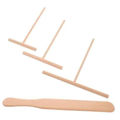 Produktbild: ABOOFAN 4stücke Teiliges Holz Crêpe Crêpe-wender Teig-spatel Für Pfannkuchen Und Eier
