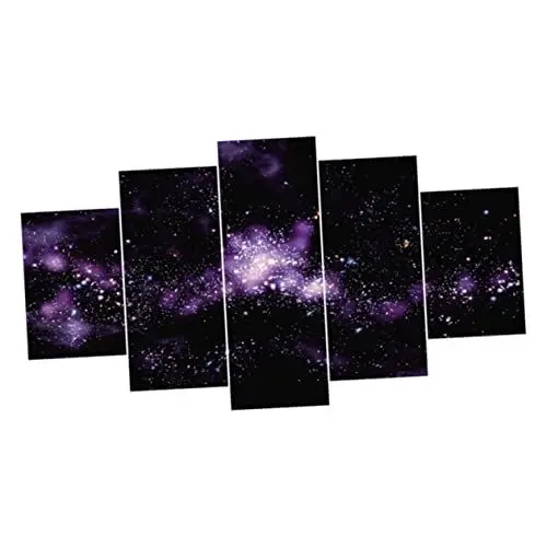 Produktbild: ABOOFAN 5-teiliges Ölgemälde-wandkunst-set Weltraum-leinwandkunst Rahmenloses Stick-bild-kit Für Wohnzimmer-