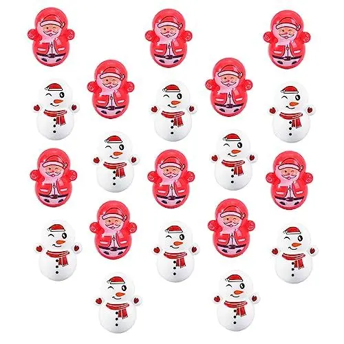 Produktbild: ABOOFAN 60st Becher Tumbler-Spielzeug Tanzendes Weihnachtsmann-Spielzeug Miniatur-weihnachtsmannfiguren Aus Harz Maskottchen Auto Ornament Strumpffüller Kind Ornamente Schreibtisch Plastik