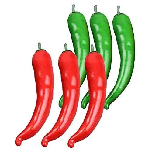 Produktbild: ABOOFAN 6pcs Set Von Pfeffer Modelle Gefälschte Lebensmittel Spielzeug Für Fotografie Requisiten Restaurant Display