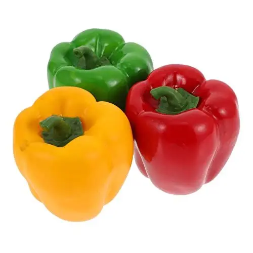 Produktbild: ABOOFAN 6 STK Simuliertes Gemüsemodell Fensterspielzeug lebensgroßes Gemüse Spielzeug für Kinder kinderspielzeug Gemüsegeschichten Wohnkultur Simulation Piment Nachahmung von Paprika Chili