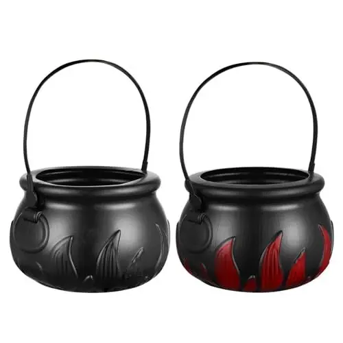 Produktbild: ABOOFAN 3sets Süßigkeiten Topf Schwarzer Kessel Halloween Eimer Für Geburtstagsfeier 2 Stücke * 3