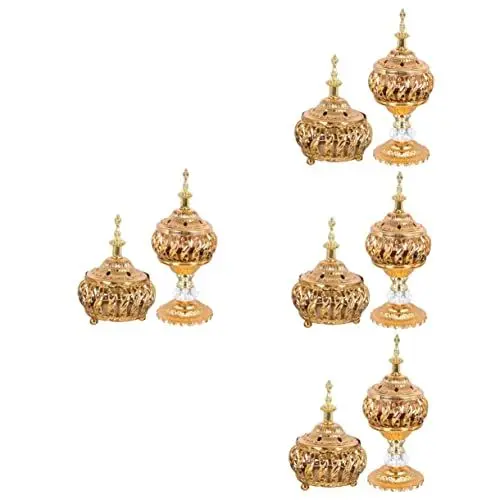 Produktbild: ABOOFAN 8 STK Räuchergefäß Weihrauchbrenner aus Metall moderner Räucherstäbchenhalter Weihrauchbrenner-Ornament aus Metall Weihrauchbrenner Schmuck Spitze Ornamente Dongfeng Schmiedeeisen