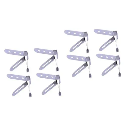 Produktbild: ABOOFAN 8 Stk Kabob-grill Aufstecken Grillofen Cliphalter Thermometerhalter Grill Temp Clip Halter Küchenhelfer Temperaturmesscliphalter Fleischhalter Stand Rostfreier Stahl Lebensmittel