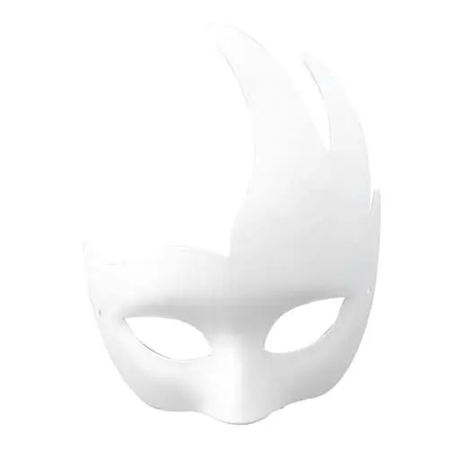 Produktbild: ABOOFAN 8 Stück Maske Aus Papierzellstoff Schlichte Weiße Maske Unbemalte Maske Schlichte Maske DIY Maske Halbmaske Kostüm Maskerade Masken Halbe Karnevalsmaske Party Maske