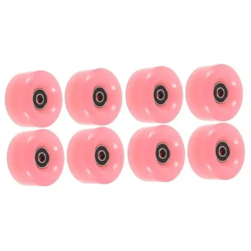 Produktbild: ABOOFAN 8 Stück Rollschuh-Rollschuh-Räder Skate-Rad Spielbrett-Räder Skate-Boards Schlittschuhe Rad Kinder-Skate-Reithose Skateboard Rosa Metall Vier Räder Kinderzubehör