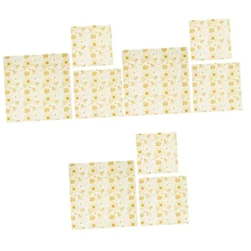 Produktbild: ABOOFAN 9 Stk Verpackungen zur Aufbewahrung von Lebensmitteln Haftpapier Bienenwachs Snackpaket Stoff zur Lebensmittelkonservierung Bienenwachstuch aus Baumwolle Plastikfolie