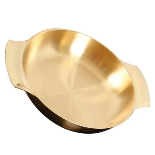 Produktbild: ABOOFAN Amphora Edelstahltopf Hausgemachte Pfanne Paella-kocher Kochpfanne Instant-pfannen Hot Pot Für Den Haushalt Japanischer Shabu-topf Koreanische Grillpfanne Rostfreier Stahl Golden