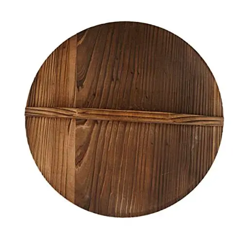 Produktbild: ABOOFAN Wokdeckel Im Antik-stil Topfdeckel Aus Holz Retro-design Dampfsperre Sicheres Kochen Leicht Zu Reinigen