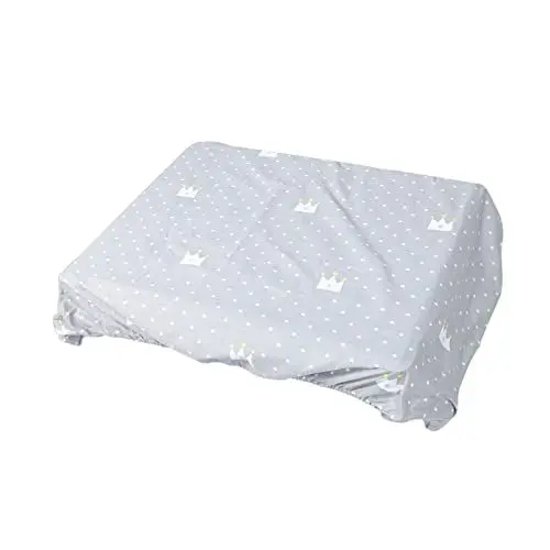 Produktbild: ABOOFAN Baby Bettwäsche Babybett Spannbettlaken Aus 100% Geeignete Matratzenabdeckung Für Jungen Und Ädchen Neutraler Farbton Mit Grauem Kronenmuster Maße Atmungsaktiv Und Bettzeug