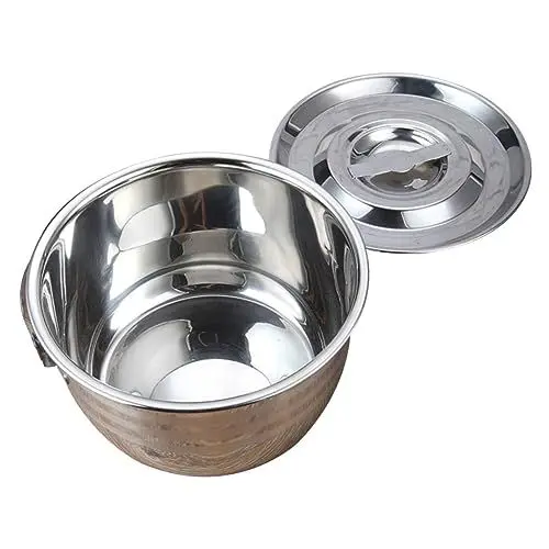 Produktbild: ABOOFAN Multifunktionaler Tragbarer Campingtopf Suppentopf Haken Zum Aufhängen Leicht Einfach Zu Tragen Edelstahlmaterial Unverzichtbar Für Das Kochen Im Freien