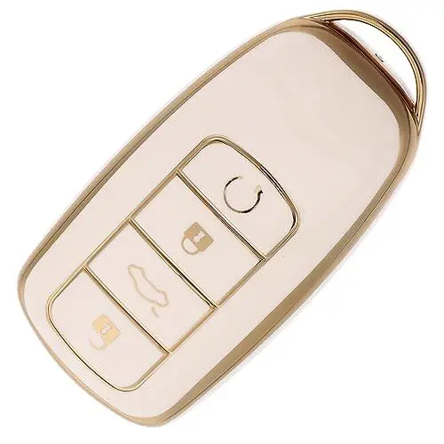 Produktbild: ABOOFAN Chery Ant Q1 Schlüsselschutzhülle Schlüsselbox Schlüsselabdeckung Für Autoschlüssel Abdeckung Für Fernbedienungsschlüssel Fob-halter Autoschlüsselschale Schlüsselanhänger Weiß Tpu