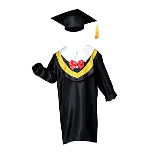 Produktbild: ABOOFAN Doktormütze Und Kittel Kinder Und Kleid Mütze Und Kleid 2022 Schwarze Abschlussrobe Kinder Abschlusskleid Abiturmütze Abschlusskappe Schwarzes Kleid Kindermütze Kleinkind Vorschule