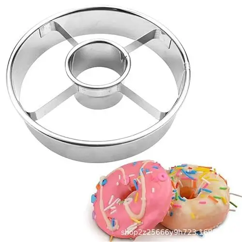 Produktbild: ABOOFAN Donut-Ausstecher – Donut-Ausstecher Aus Edelstahl – Kleiner Keksausstecher – Keks-Lochschneider – Backteig-Formwerkzeuge