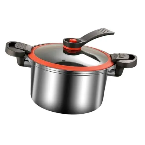 Produktbild: ABOOFAN Druckkochtopf Low Pressure Kochtopf Schnellkochtopf für Gas Induktion zum Suppen Kochen Kompakte Leicht zu Reinigende Küchenhilfe