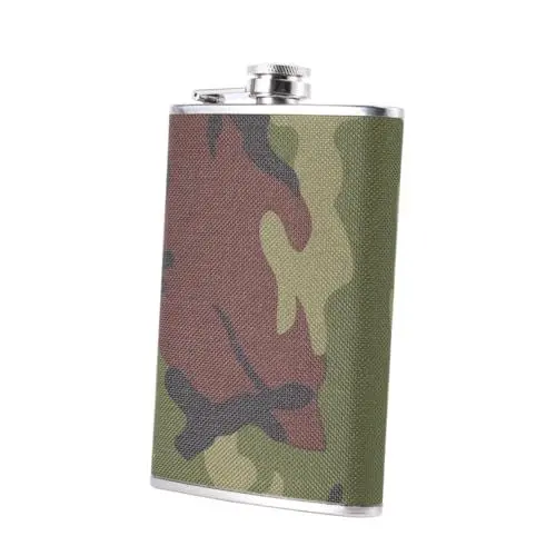 Produktbild: ABOOFAN Tragbarer Weintopf (237 Ml) Aus Edelstahl Im Camouflage-design Für Zusammenkünfte Im Freien