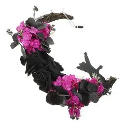Produktbild: ABOOFAN Halloween Mondkatze Girlande Türbehang Mond Türkranz Horror-Katzen-türkranz Tür-Halloween-Kranz Halloween-Girlande Fotografie-Requisite Wand Dekoration Plastik Künstlich Geschenk