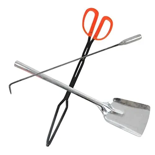 Produktbild: ABOOFAN Haushaltsgeräte 1 Satz Rußschaufel-Set kaminzubehör set kaminofen zubehör set Grillkohleschaufel lange zange für die küche reinigungswerkzeuge Kohle Schaufel Praktische Grillzange