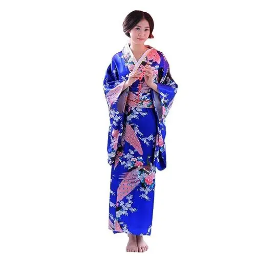Produktbild: ABOOFAN Japanische Kimonos für Frauen Damengewänder japanische Kleidung Geisha-Kostüm für Frauen japanisches Gewand traditioneller Kimono Nachtwäsche Kimono japanischer bademantel kimono