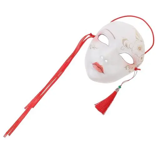Produktbild: ABOOFAN Japanische Maske Chinesische Kulturmaske Karneval-party-maske Halloween-partymaske Fuchsmaske Kabuki Maskenstütze Dekorative Maske Fuchsmasken Werkzeug Plastik Abschlussball Frau