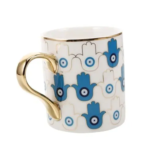 Produktbild: ABOOFAN Türkische Keramik Kaffeetasse Griff für Latte Espresso Cappuccino