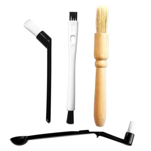 Produktbild: ABOOFAN Maschinen-reinigungsbürsten-set - Kaffeereiniger 4-teiliges Set Holzgriff Für Espresso- & Jalousie- & Tastaturreinigung