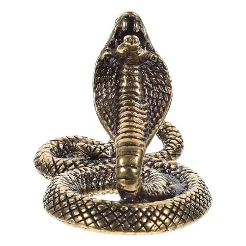 Produktbild: ABOOFAN Messingschlangenfigur 2025 Jahr Der Schlange Statue Chinesisches Tierkreiszeichen Feng Shui Tierskulptur Für Heimbürodekoration Reichtum Und Glücksbringer