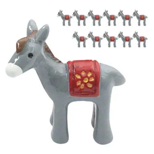 Produktbild: ABOOFAN Mini-Esel-Figuren Aus Kunstharz 12 Stück Mikro-Landschaft Miniatur-Esel Mini-Tierfiguren Winzige Esel-Statue Dekoration Für DIY-Garten-Kuchenaufsatz Puppenhaus