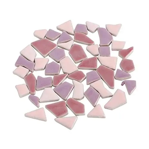 Produktbild: ABOOFAN Mosaik-Aufkleber Mosaik-Bodenfliesen unregelmäßiges Mosaik Mosaikwand tile mosaikbilder dekoration glasierte mosaikfliesen selber machen glasiertes Mosaik-Sortiment Keramik Violett