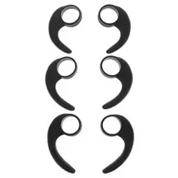 Produktbild: ABOOFAN Ohrhaken Silikon- Kopfhörer Abdeckungen: 6 Stücke 10Mm- Kopfhörer Stabilisatoren Ohrhörer Flossen Flügel- Eartips Adapter für in Ohr- Ohrhörer Schwarz