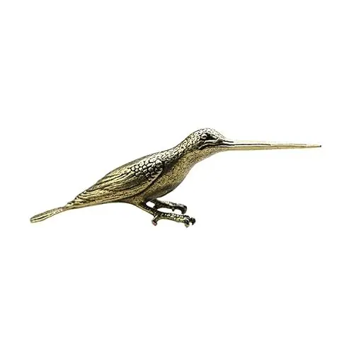 Produktbild: ABOOFAN Goldener Vogel Deko Figur Vogel Ornament 2 STK -Ornamente Aus Reinem Kupfer Spielzeug Bronzeskulptur Miniatur Messing Wohnkultur