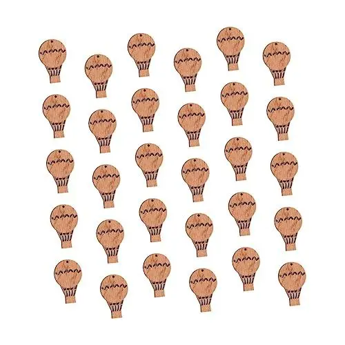 Produktbild: ABOOFAN Craft Accessory 30 Heißluftballon-holzscheiben Glatte Oberfläche Für Dekoration Partys Feiertage