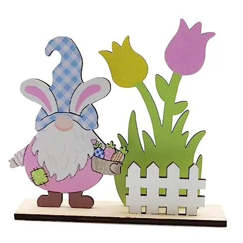 Produktbild: ABOOFAN Osterdekorationen abgestuftes Tablettdekor Ornamente Osterbaum frühlingsdeko für zu Hause Ostern Tischdeko Ostern Ostern-Desktop- Ostern aus Holz schmücken hölzern