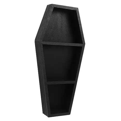 Produktbild: ABOOFAN Sargregal Für Wand Deko Modernes Schweberegal Aus Langlebigem Material Wandregal Im Sargstil Für Küche Bad Schlafzimmer Wohnzimmer Büro